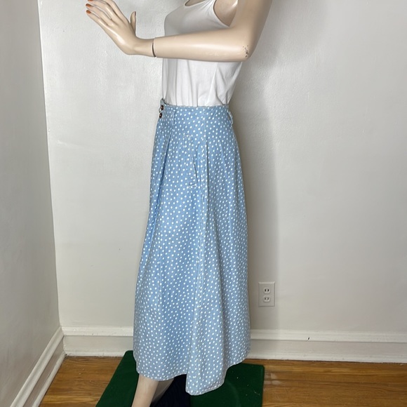 Vintage 90s Polka Dot Liz Wear Flared Skirt - Picture 13 of 16